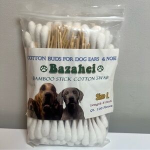 Bazahei Bamboo Stick Cotton Swabs for Dogs